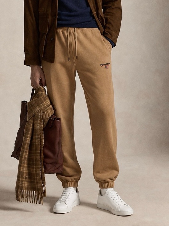 Ralph Lauren Other - Polo Sport Ralph Lauren Tan Fleece Jogger Pants Size Medium Ivy League Preppy